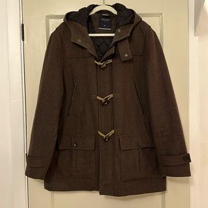Men’s Hooded Toggle coat.